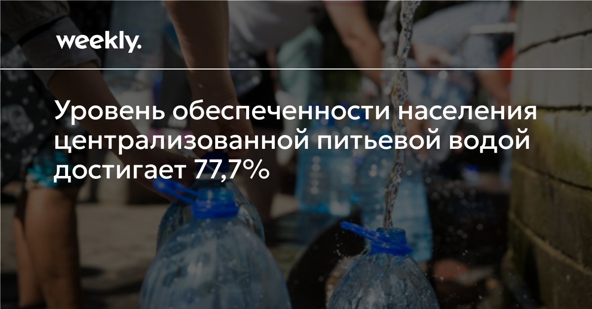 Уровень обеспеченности населения централизованной питьевой водой ...