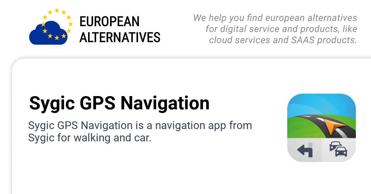 Sygic GPS Navigation | European Alternatives