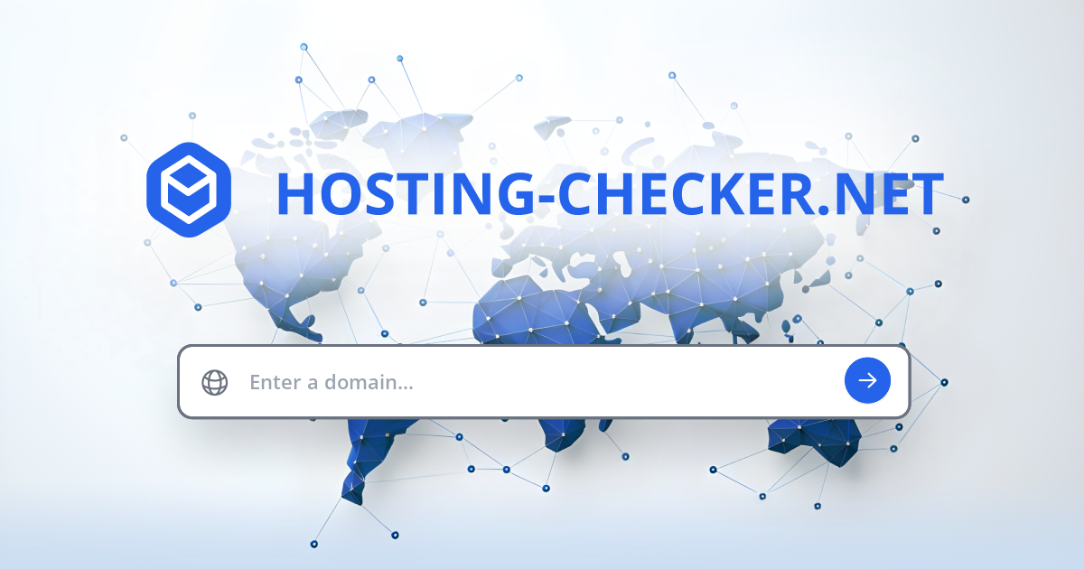 Preview image of website "Hosting Checker - Find out where any website is hosted"